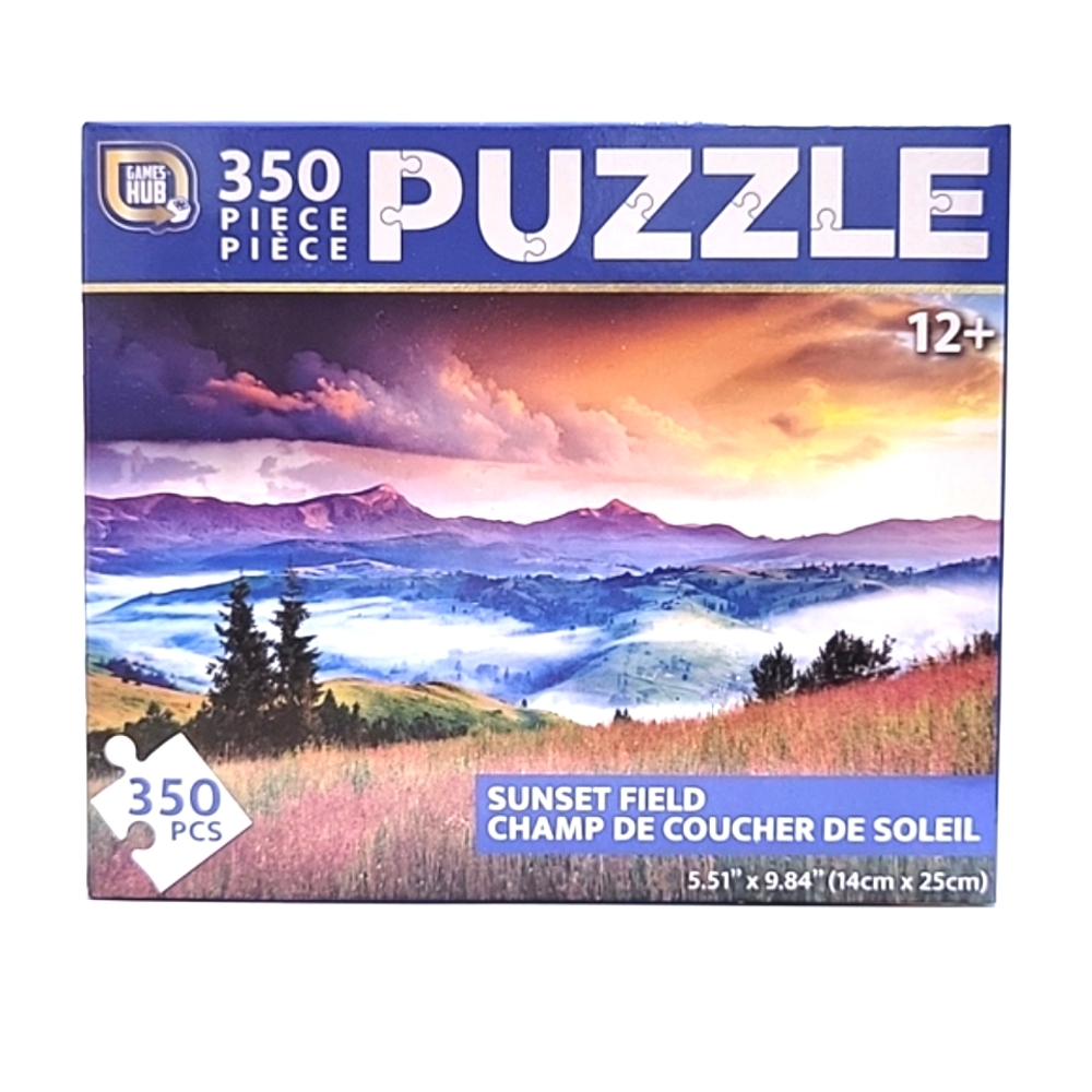350 Piece Sunset Field Mini Travel Size Puzzle